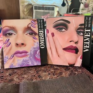 Step by step do yourself nail art. Ombre and velvet look.